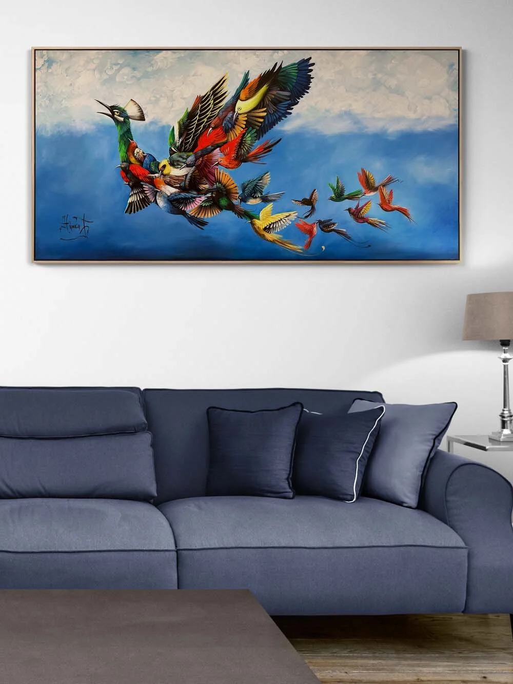 Efsanevi Simurg Yağlı Boya Tablosu