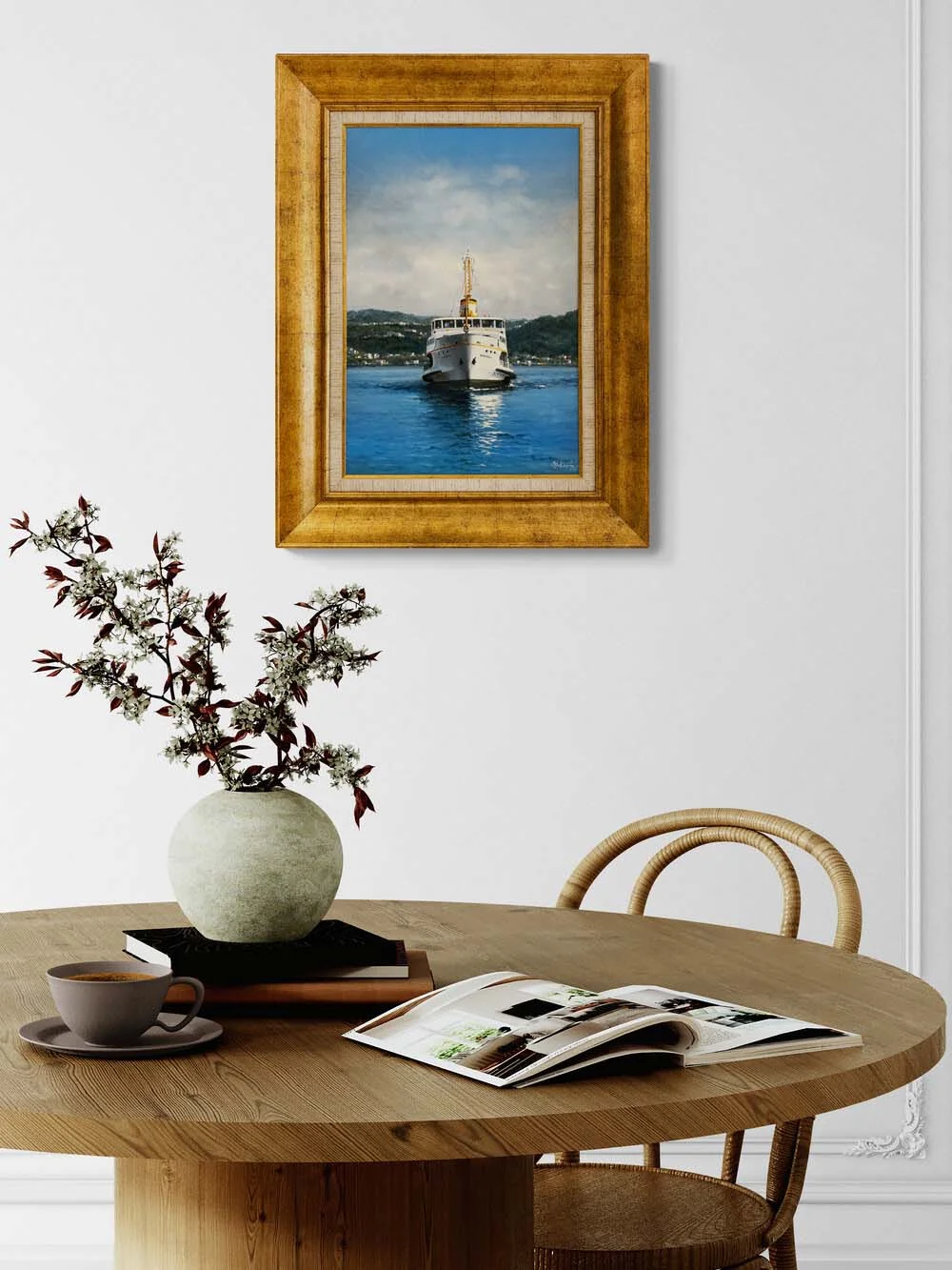 The Karşıyaka Ferry Oil Painting