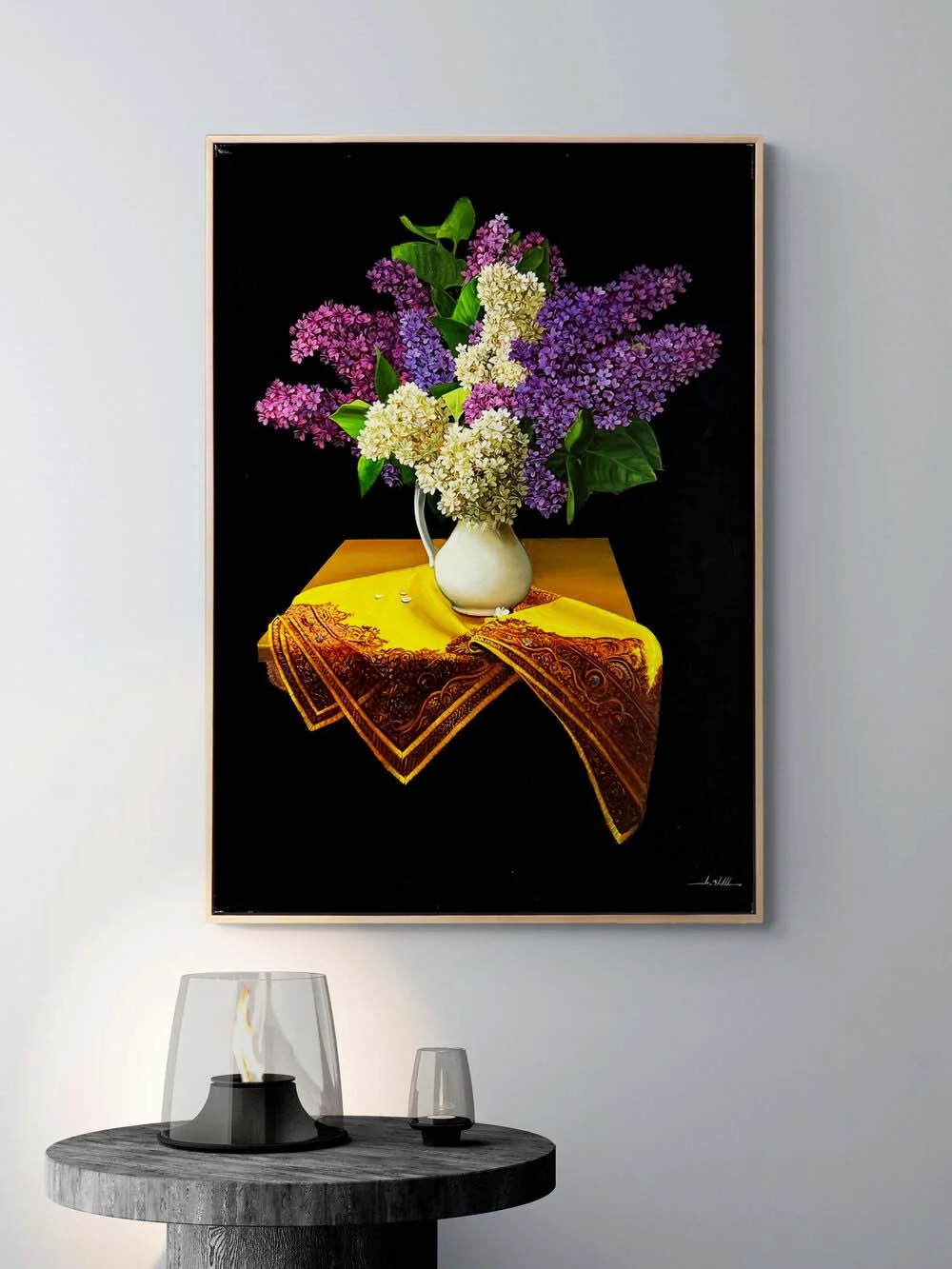 Leylakların Arasında Hatıra Yağlı Boya Tablosu