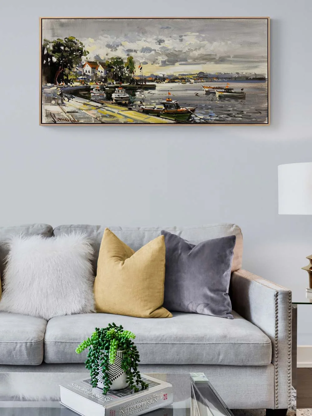 Boğazın Tarihi Akışı Yağlı Boya Tablosu