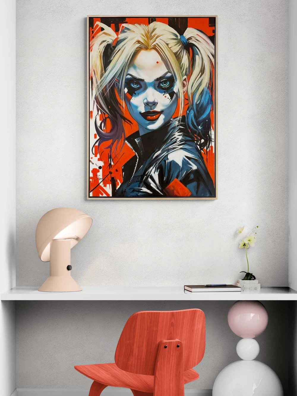 Harley Quinn Dünyası Yağlı Boya Tablosu