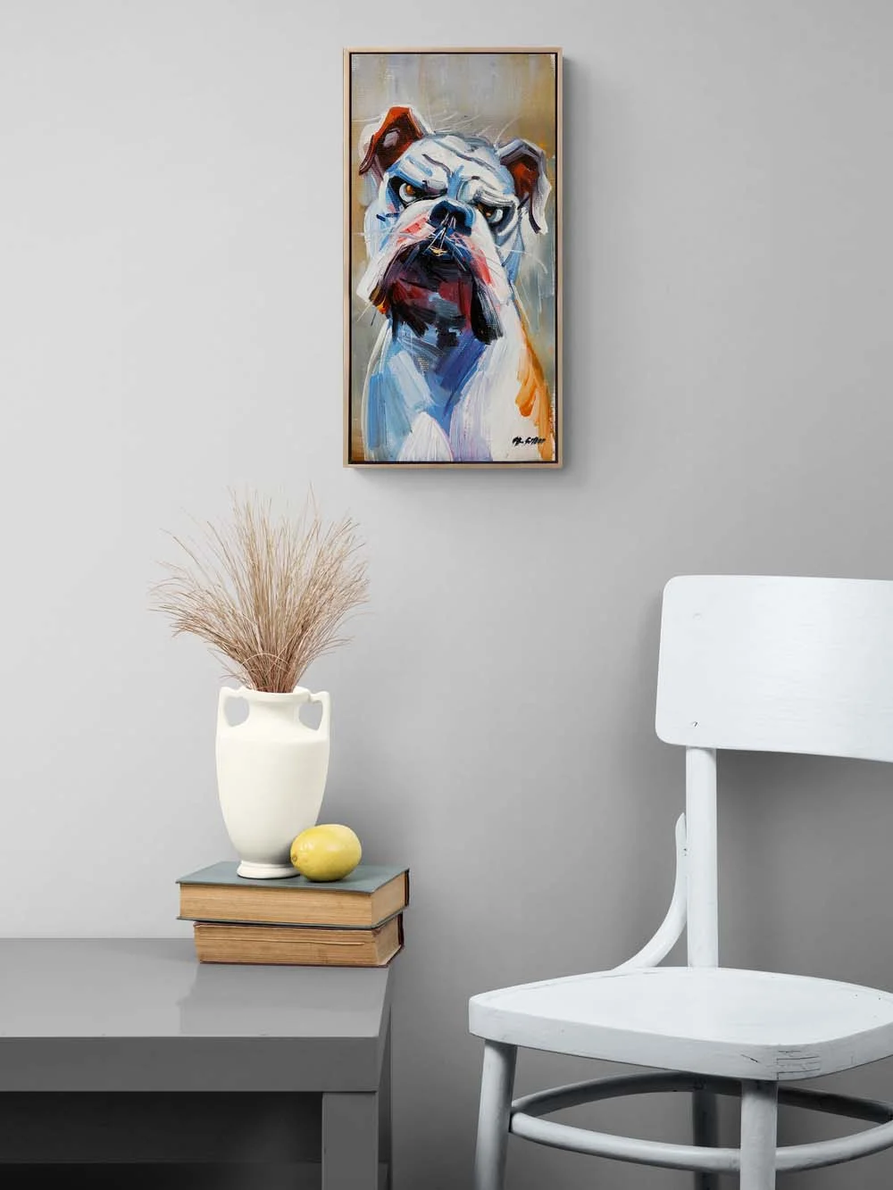 Huysuz Köpek Yağlı Boya Tablosu