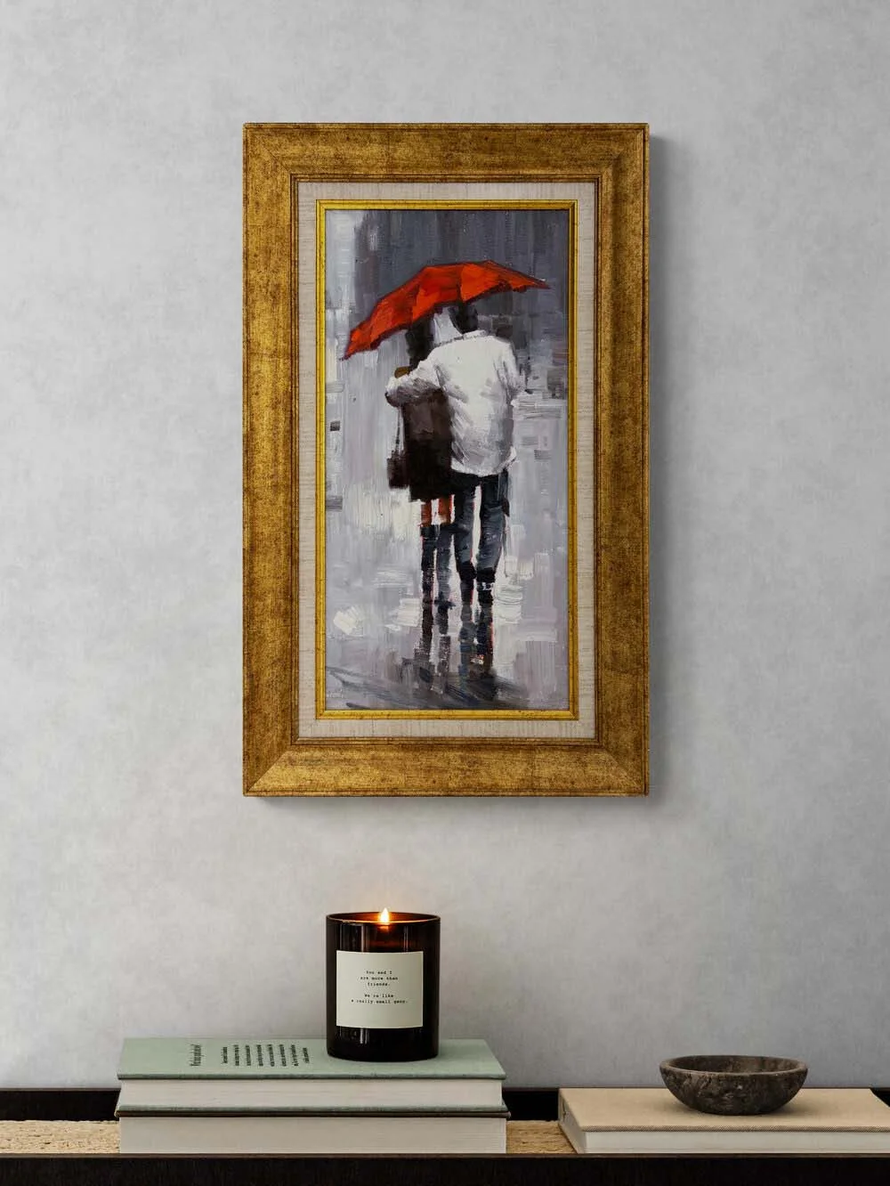 Yağmurla Gelen Hatıra Yağlı Boya Tablosu