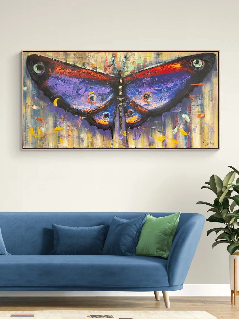 Kelebeğin Kanat İzleri Yağlı Boya Tablosu