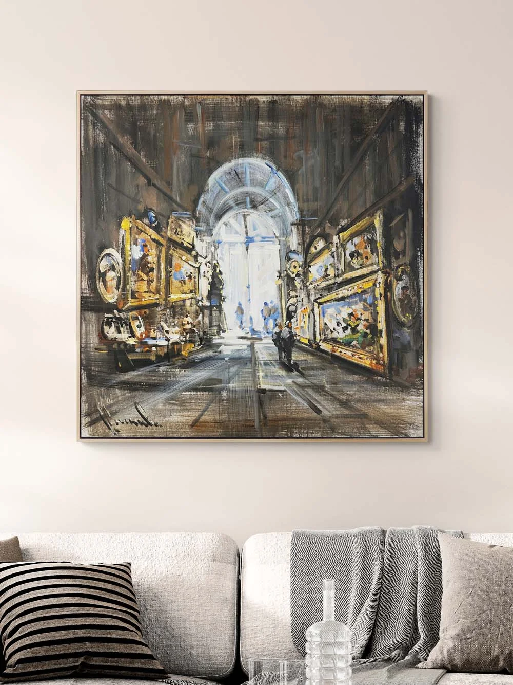 Altın Çerçeve Hikayeleri Yağlı Boya Tablosu