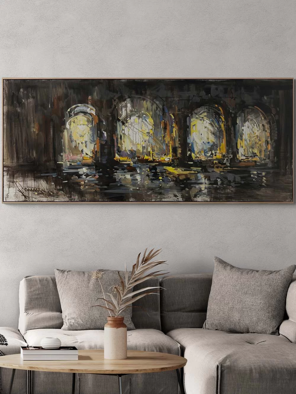 Arched Columns Oil Painting