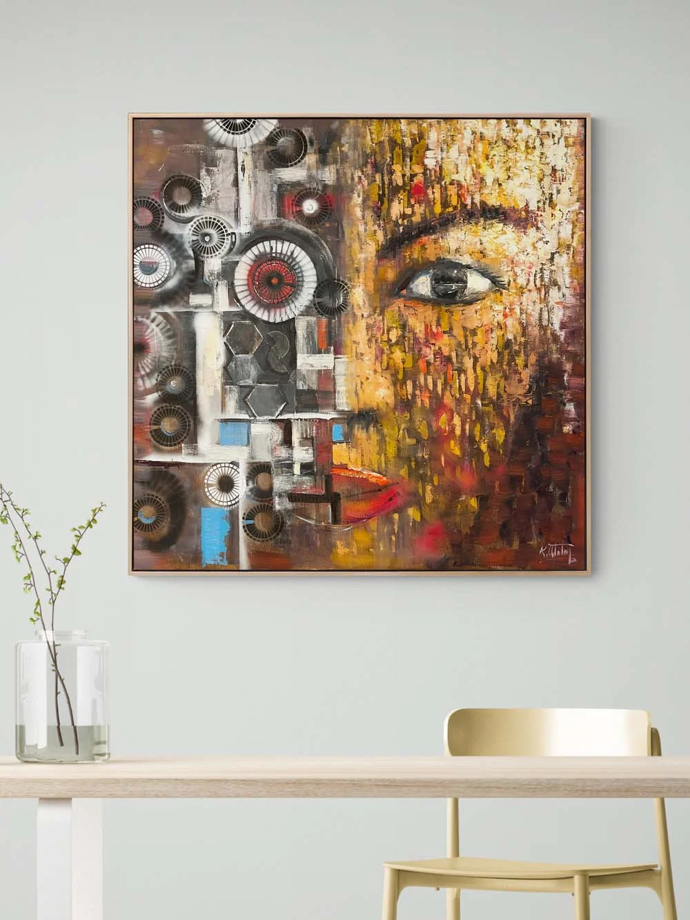 Faces of Human and Machine Oil Painting