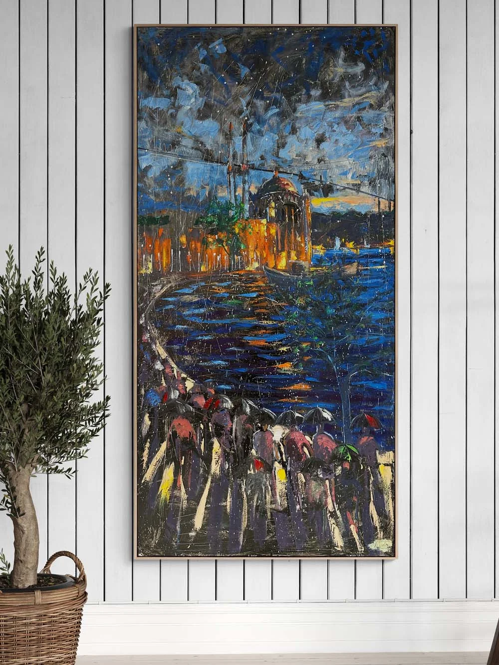 Ortaköyde Yağmur Yağlı Boya Tablosu