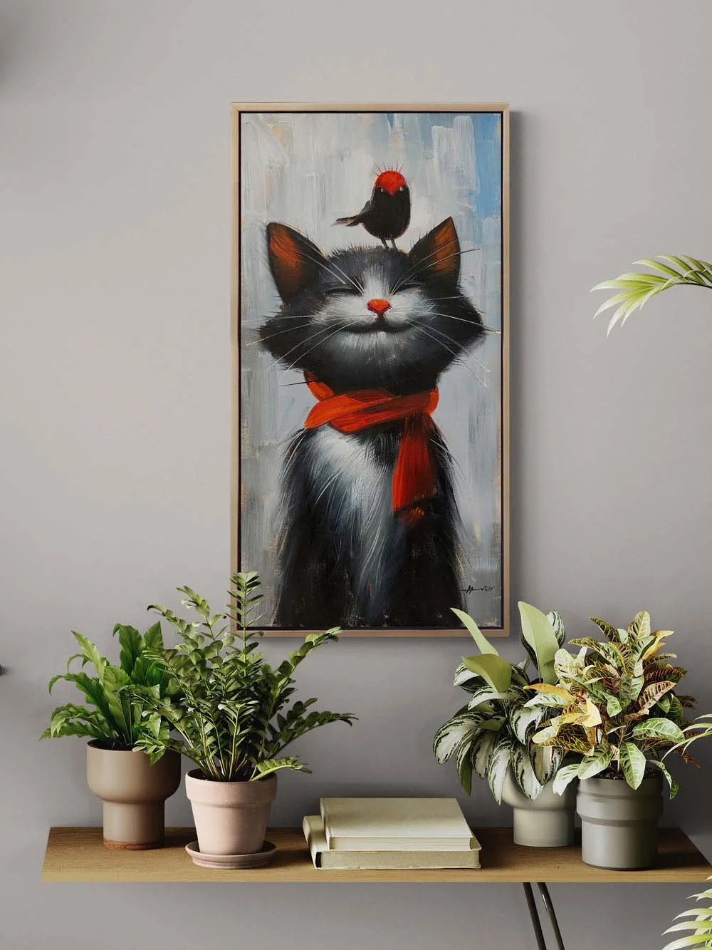 Masum Kedi Yağlı Boya Tablosu