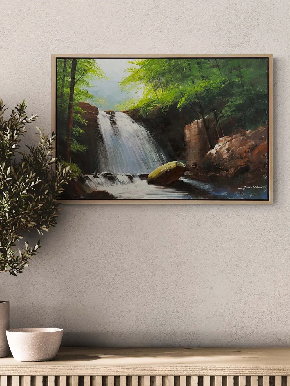 Ağaçlar Altında Yağlı Boya Tablosu