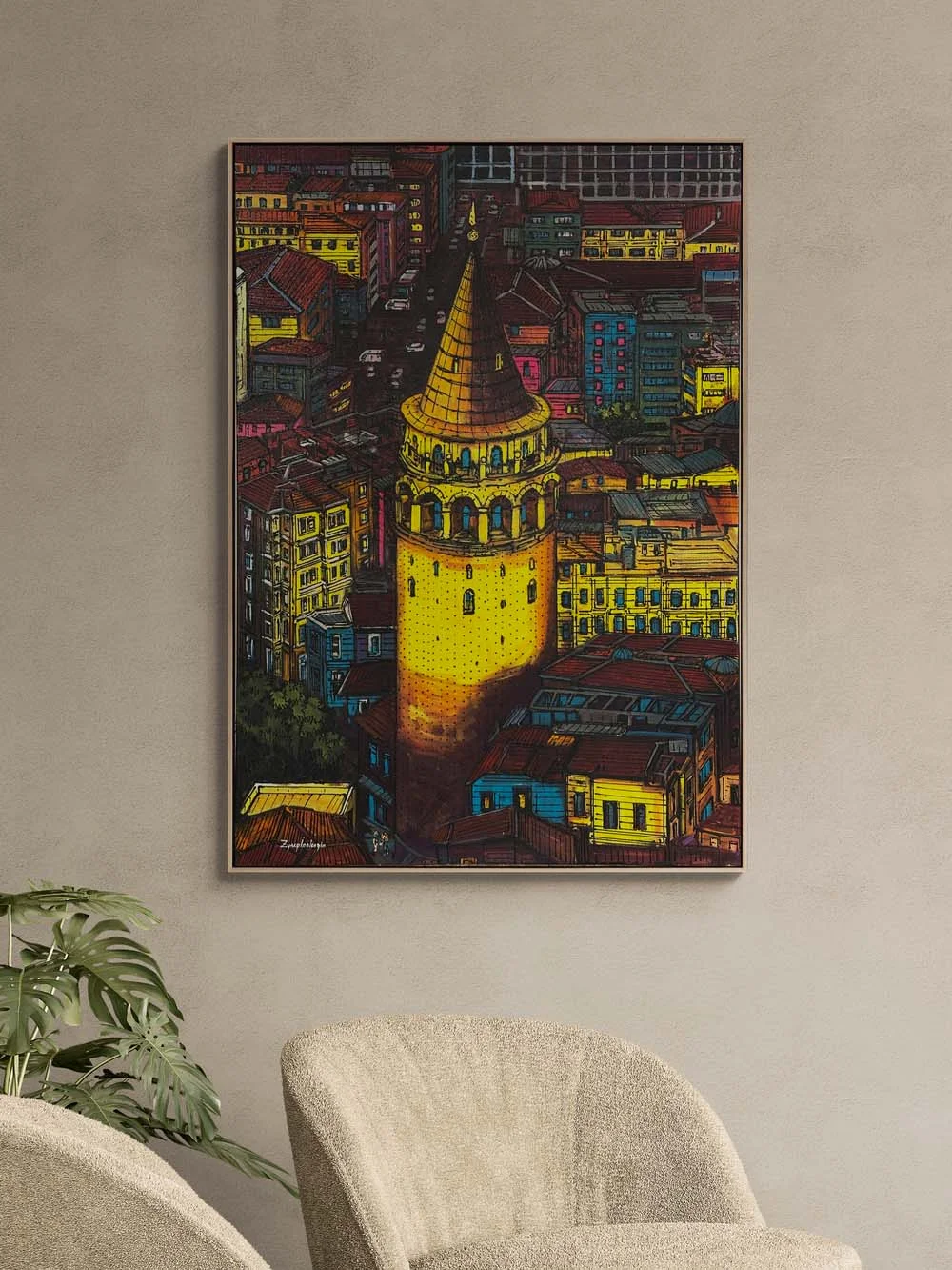 Galata of Colors Oil Painting