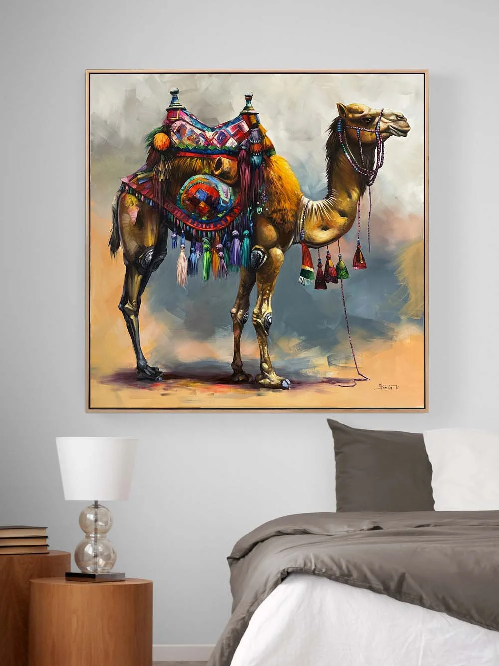 Çölün Asil Yolcusu Yağlı Boya Tablosu