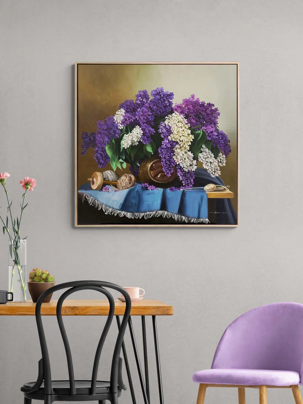 Leylak Zamanı Yağlı Boya Tablosu