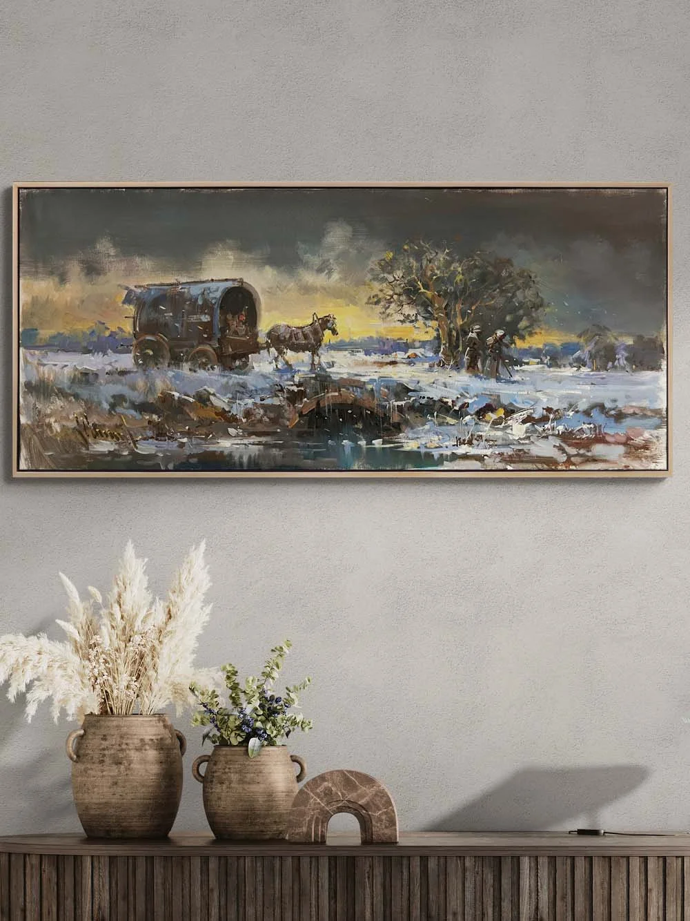 Beyaz Yolculuk Yağlı Boya Tablosu