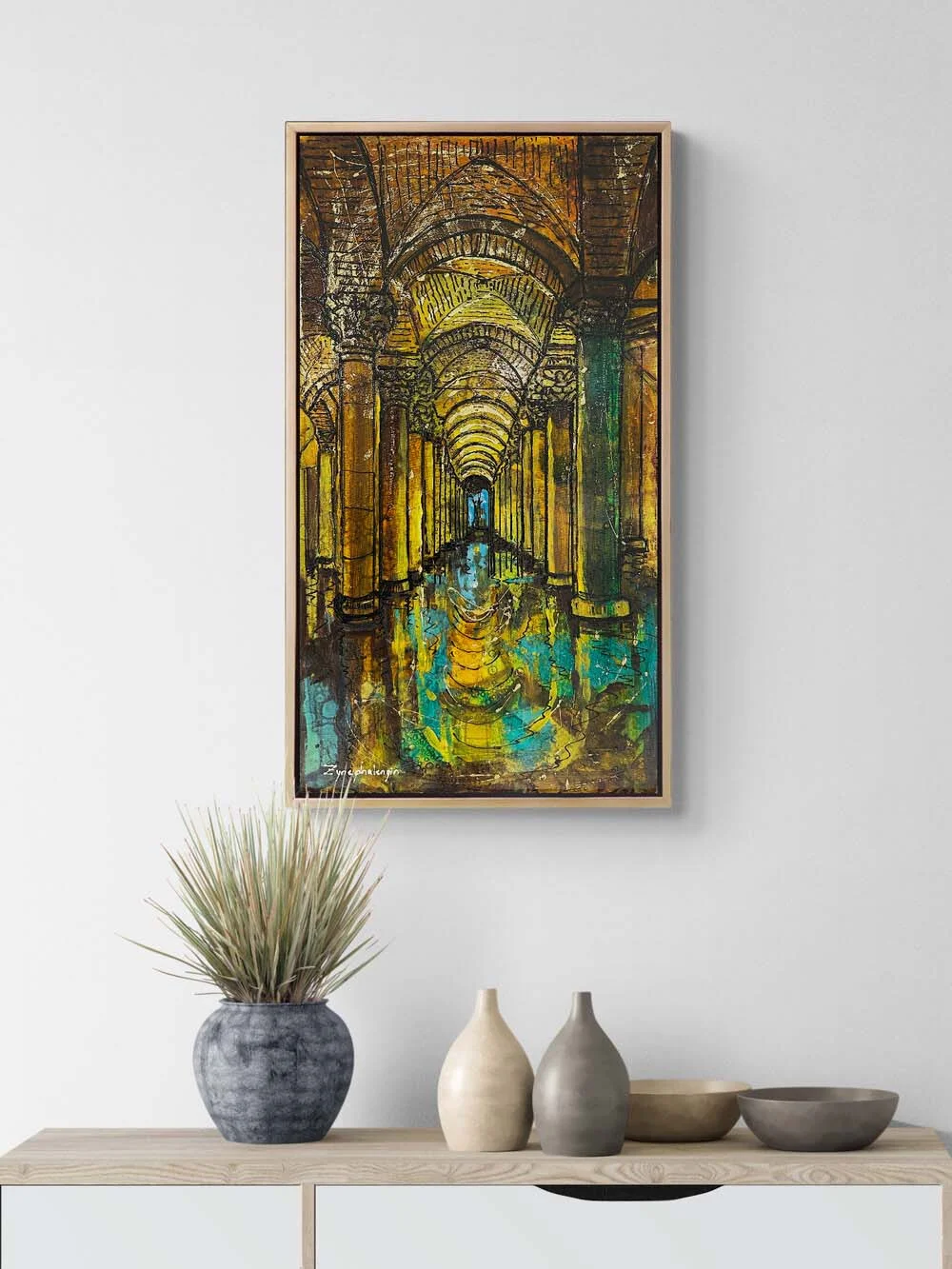 Sarnıcın Yankıları Yağlı Boya Tablosu