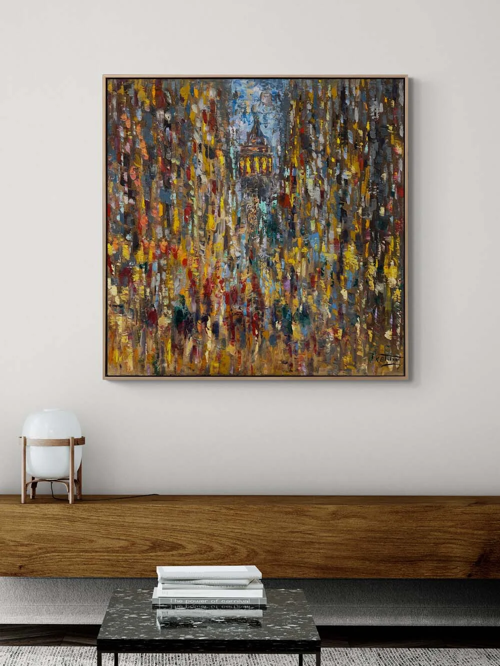 Yağmur Altında Galata Yağlı Boya Tablosu