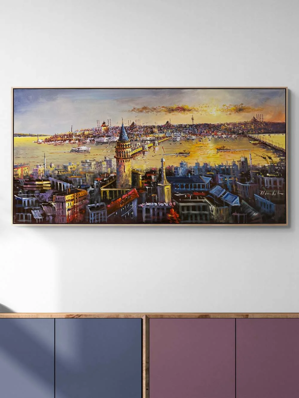 Boğazda Bir Soluk Yağlı Boya Tablosu