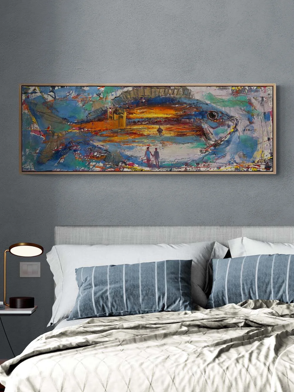 Aşkın İçinde Yüzenler Yağlı Boya Tablosu