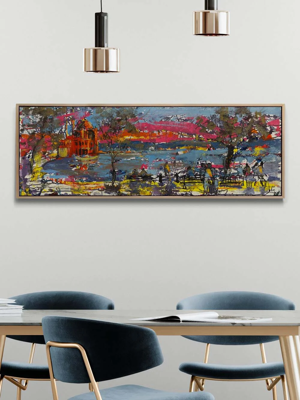 Ortaköy Boğazla Buluşması Yağlı Boya Tablosu