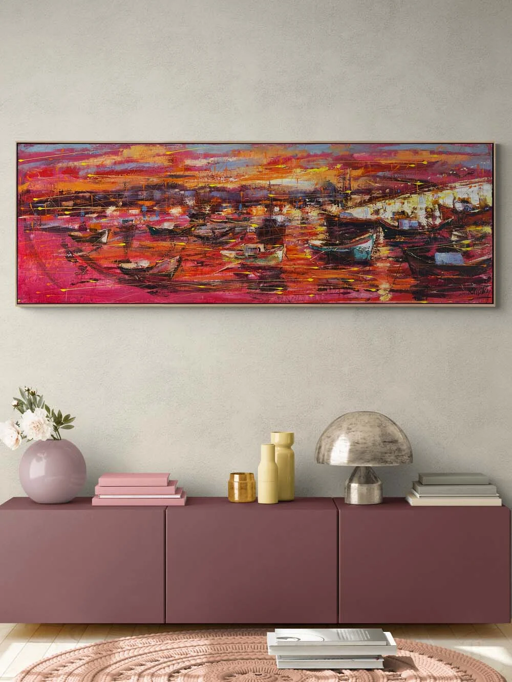 İstanbul Kızılı Yağlı Boya Tablosu