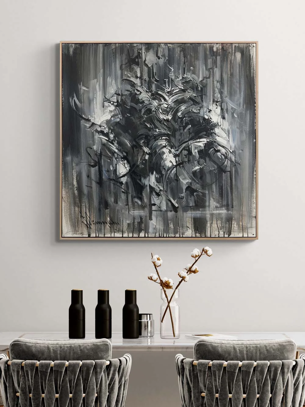 Hareketin Geometrisi Yağlı Boya Tablosu