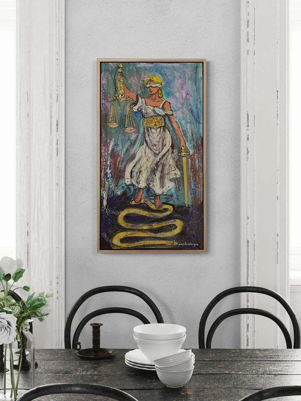 Adaletin Işığı Yağlı Boya Tablosu