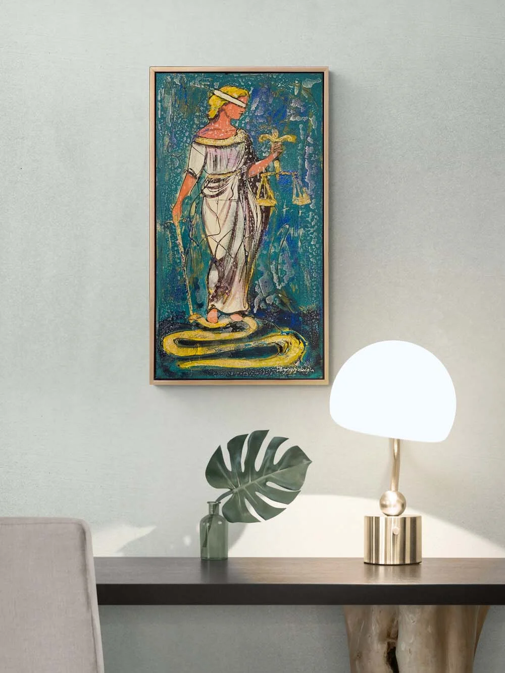 Adaletin Sessiz Gücü Yağlı Boya Tablosu