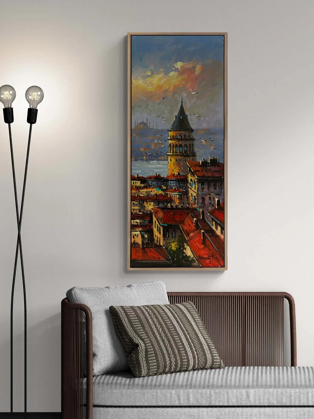 Galata’da Bir Sabah Yağlı Boya Tablosu