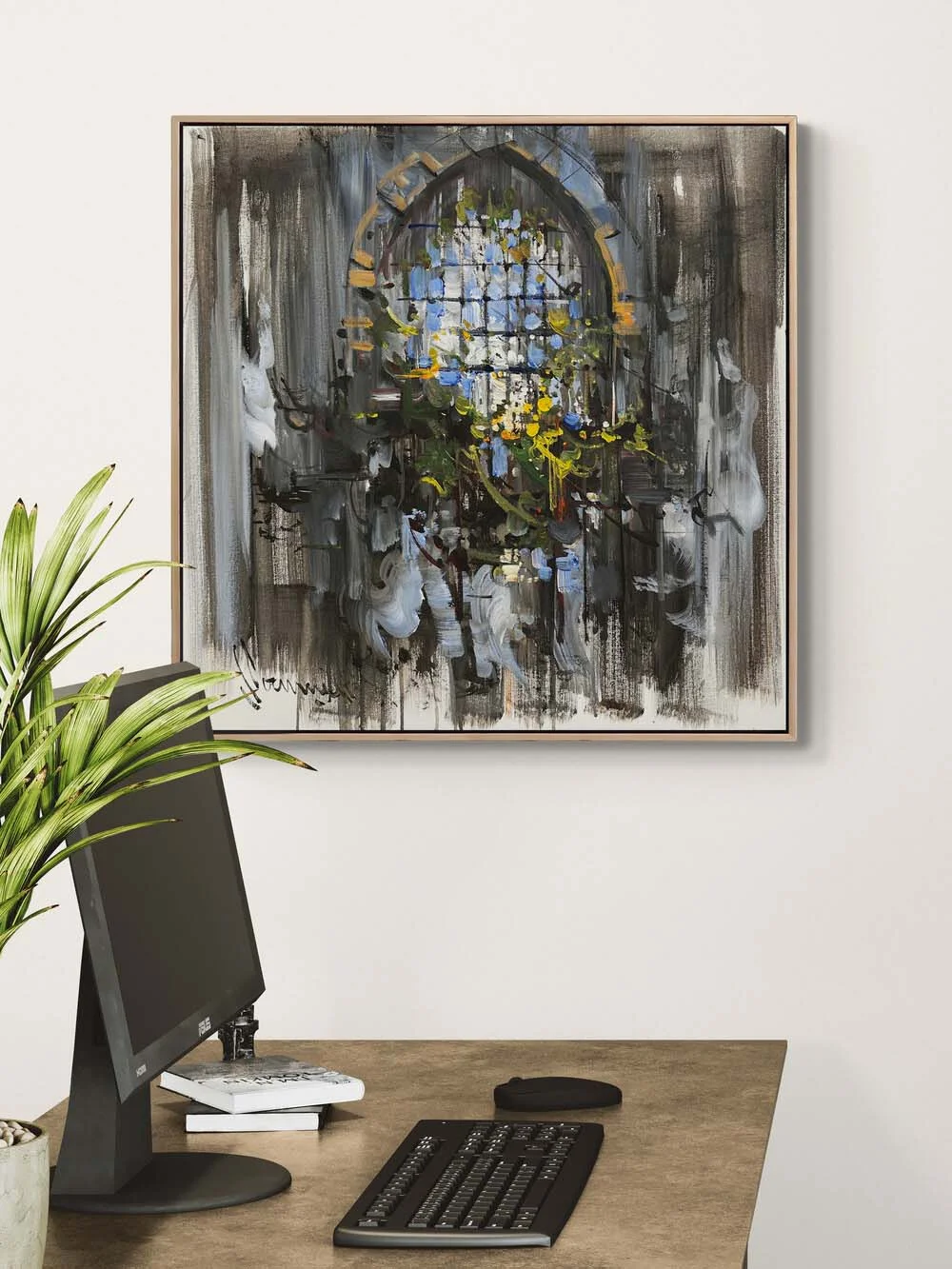 Pencerenin Ötesi Yağlı Boya Tablosu