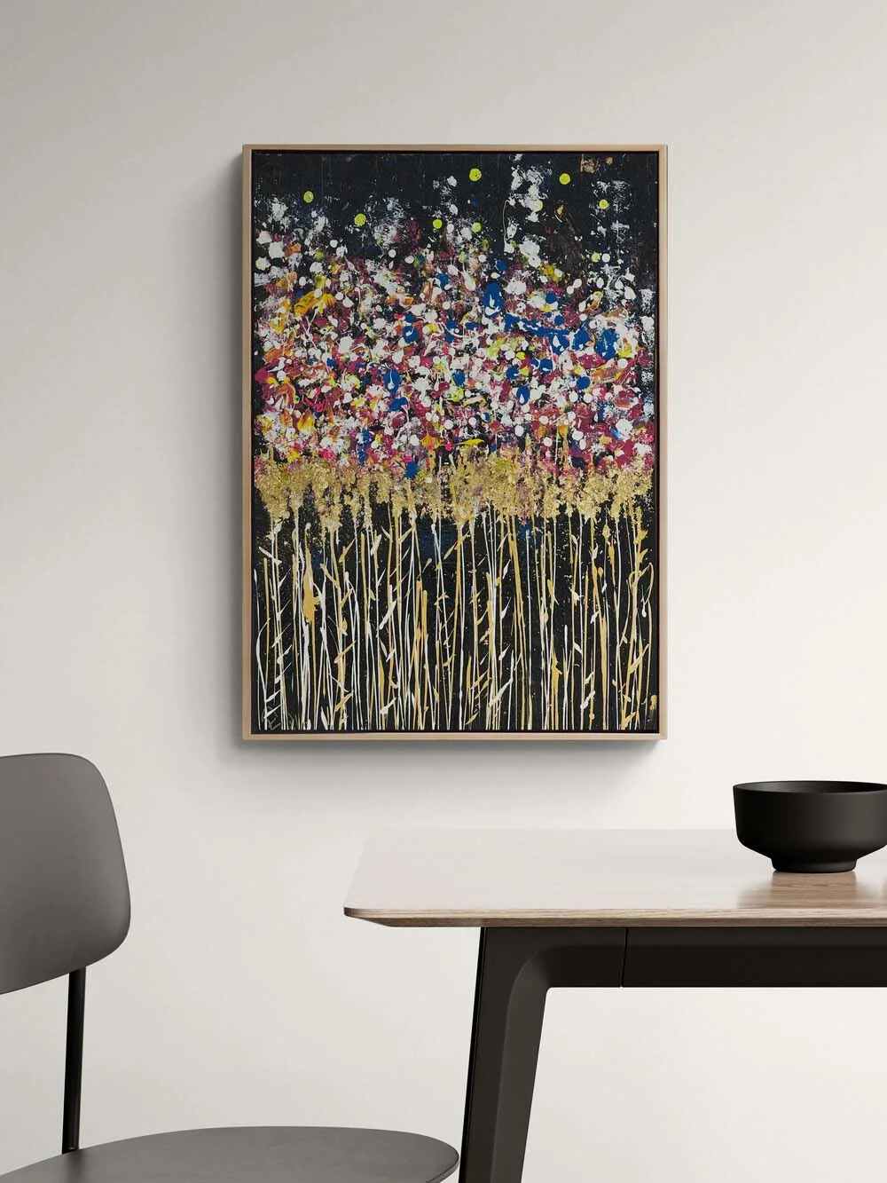 Glowing Flowers Oil Painting