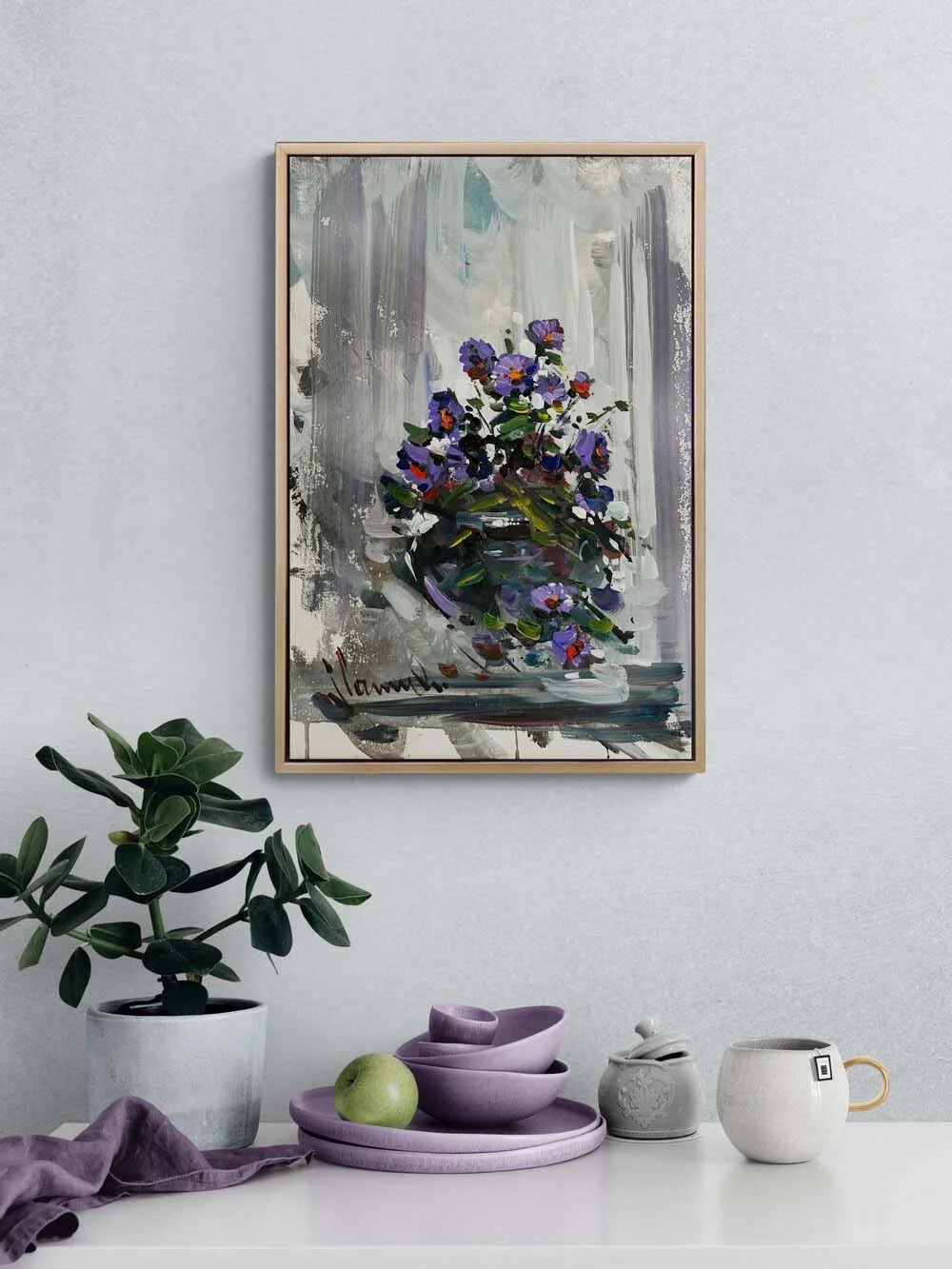 Gönül Çiçeği Yağlı Boya Tablosu