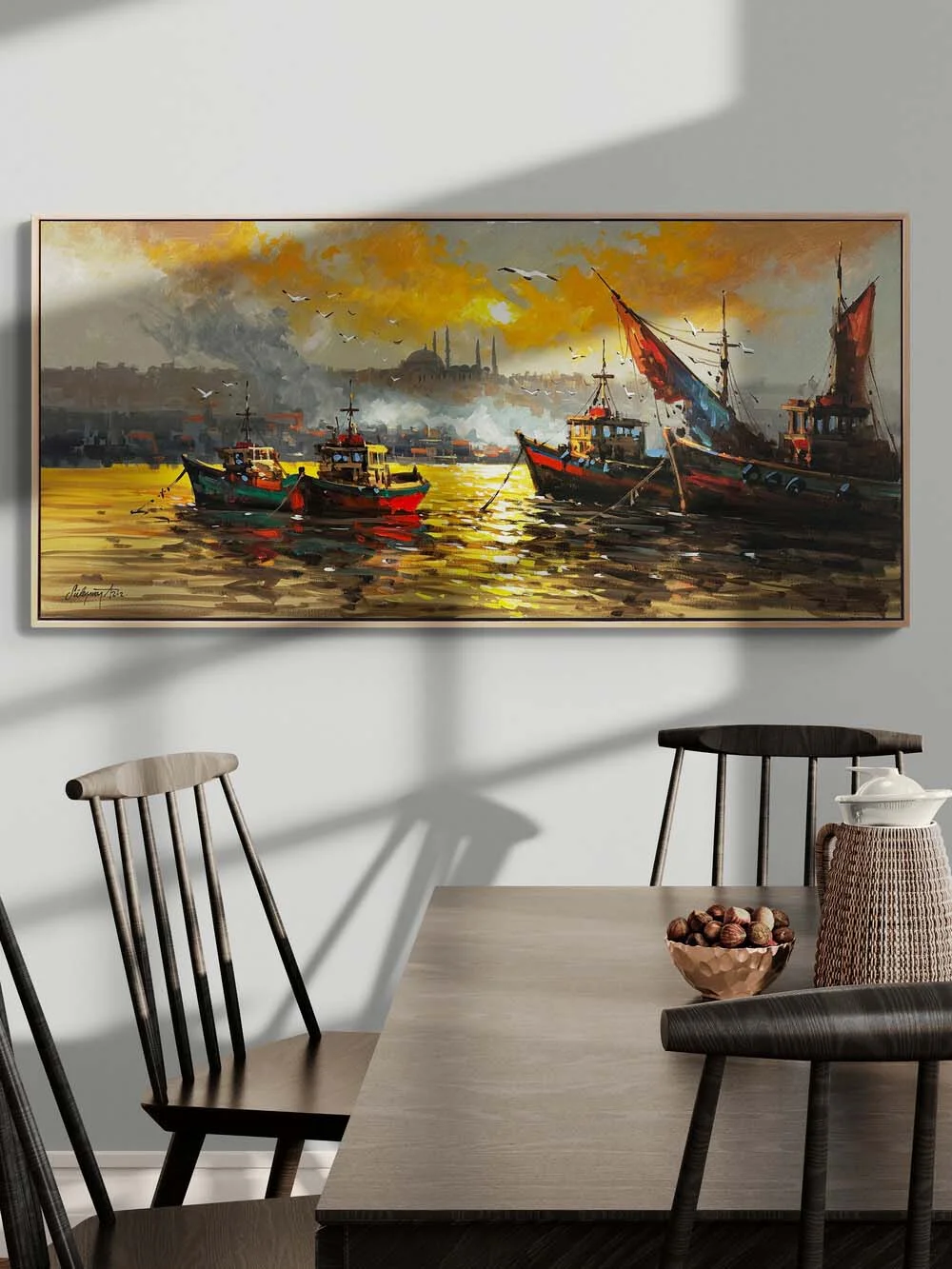 Gölgesinde İstanbul Yağlı Boya Tablosu