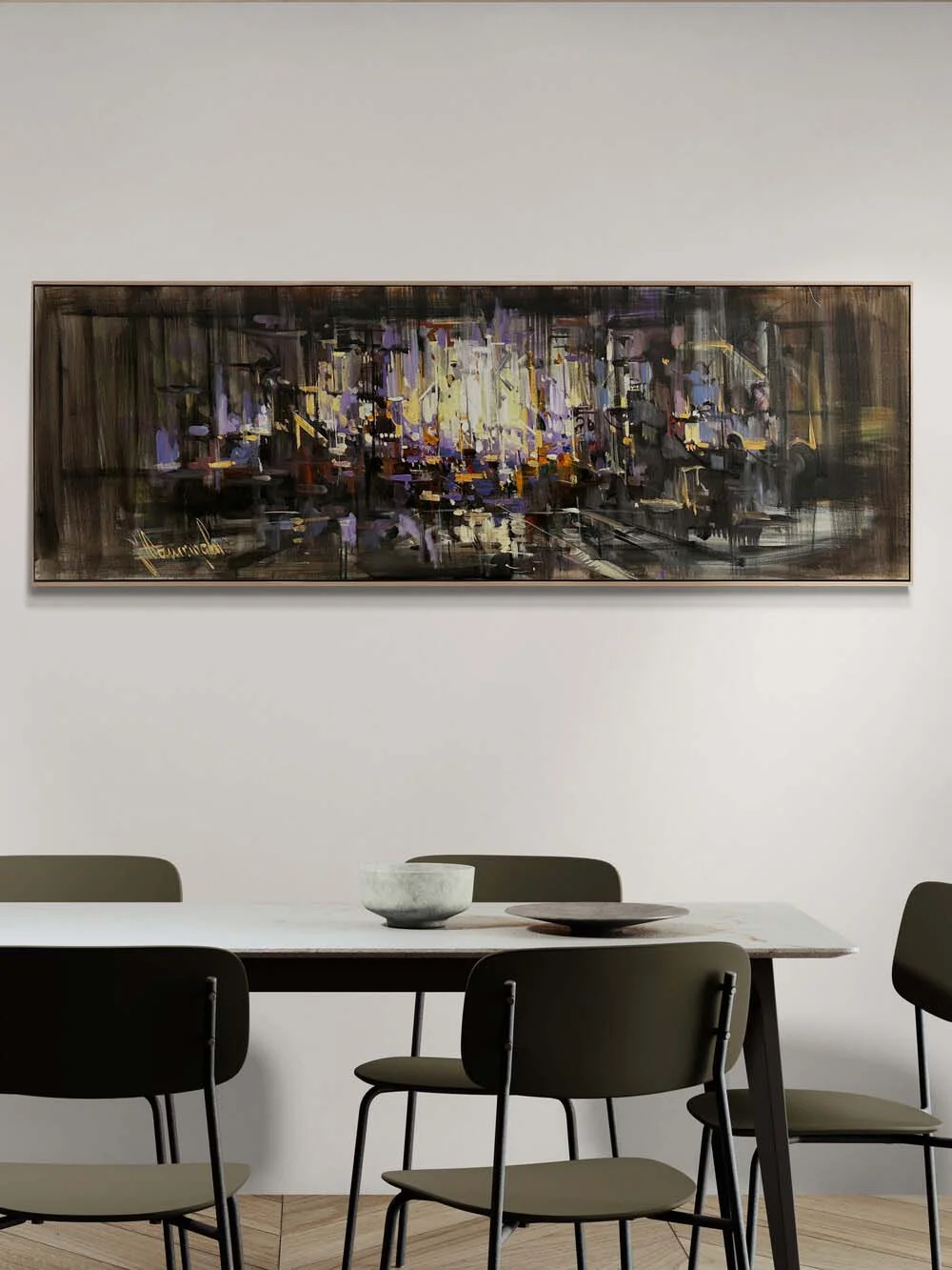 Çizgiler Arası Yağlı Boya Tablosu