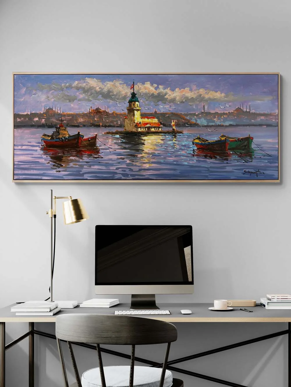 Watching the Maiden’s Tower Oil Painting