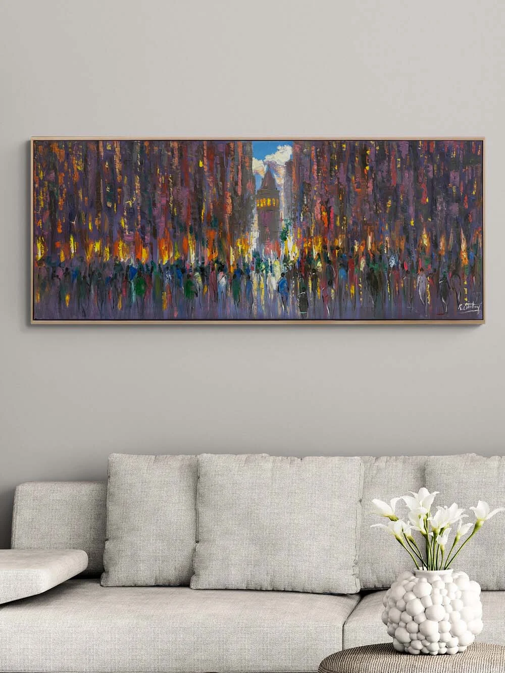 Galata Among the Crowds Oil Painting