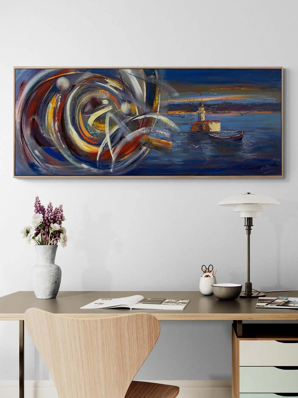 Kız Kulesi’nin Modern Rüyası Yağlı Boya Tablosu