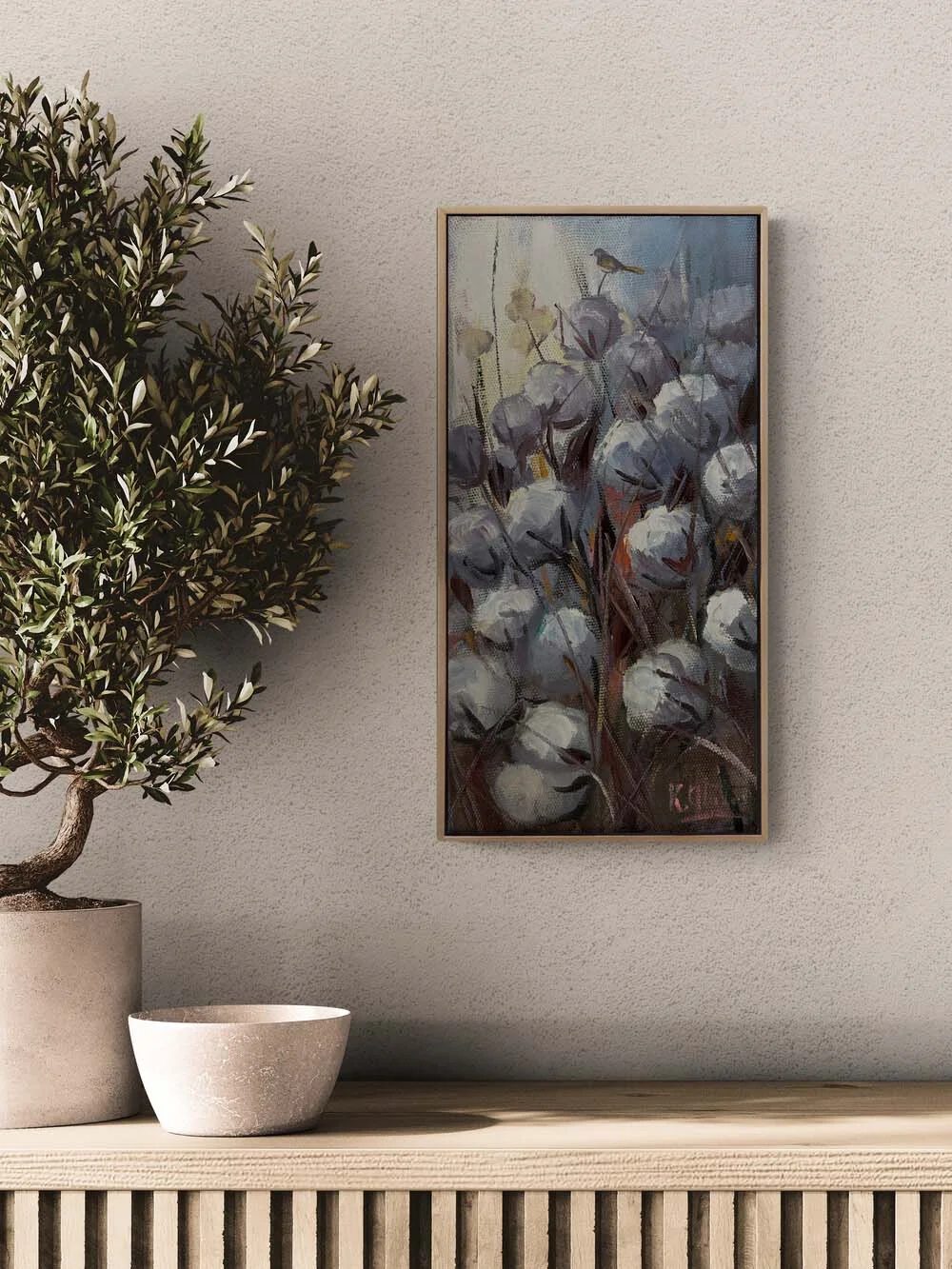 The Silence of Cotton Oil Painting