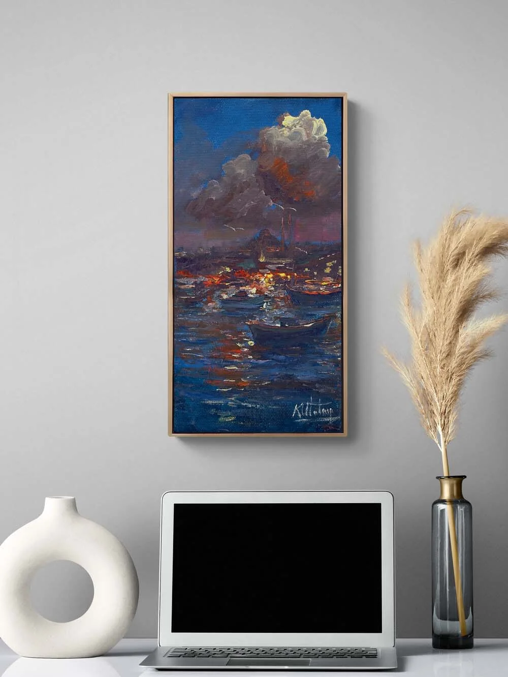 The Silent Blue of the Bosphorus Oil Painting