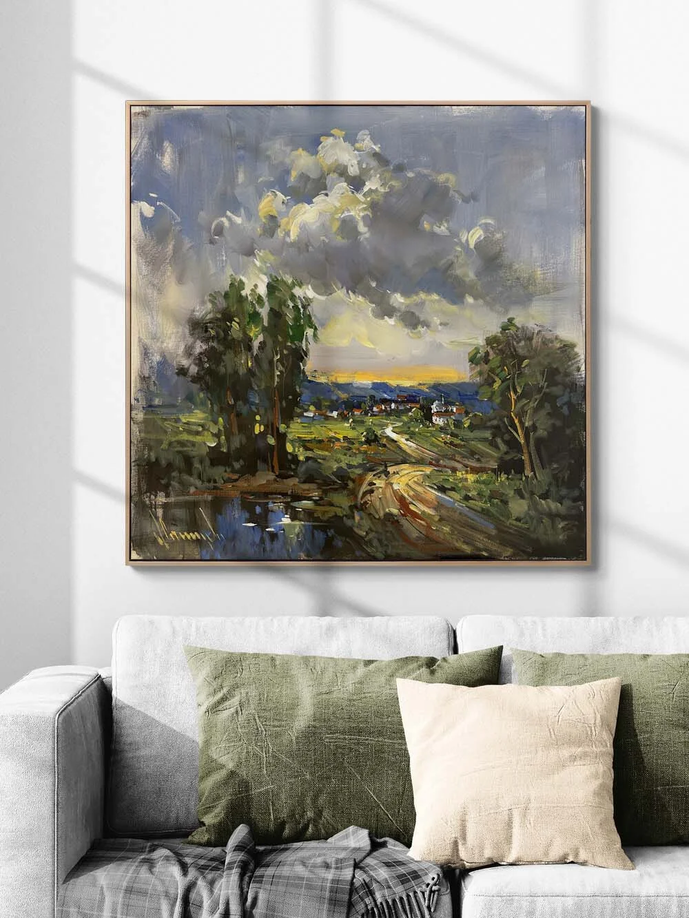 Göl Kenarında Zaman Yağlı Boya Tablosu