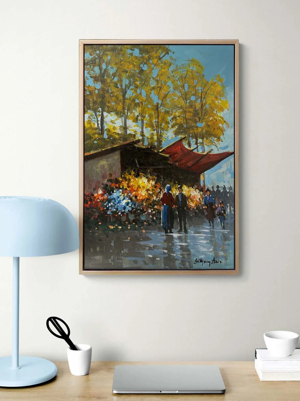 A Spring on the Sidewalk Oil Painting