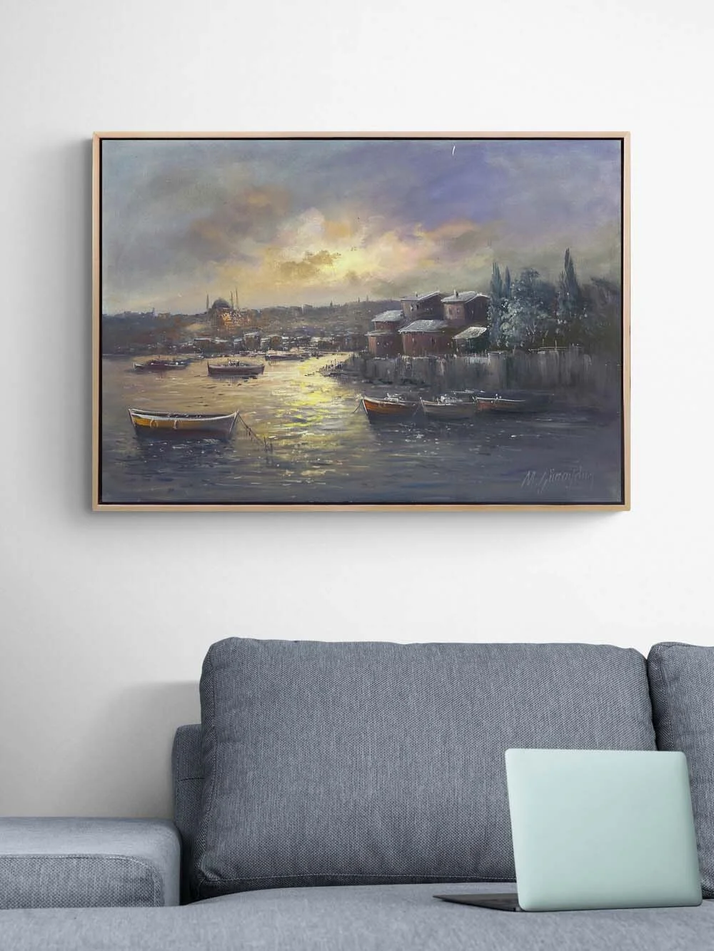 Karlı Bir İstanbul Yağlı Boya Tablosu