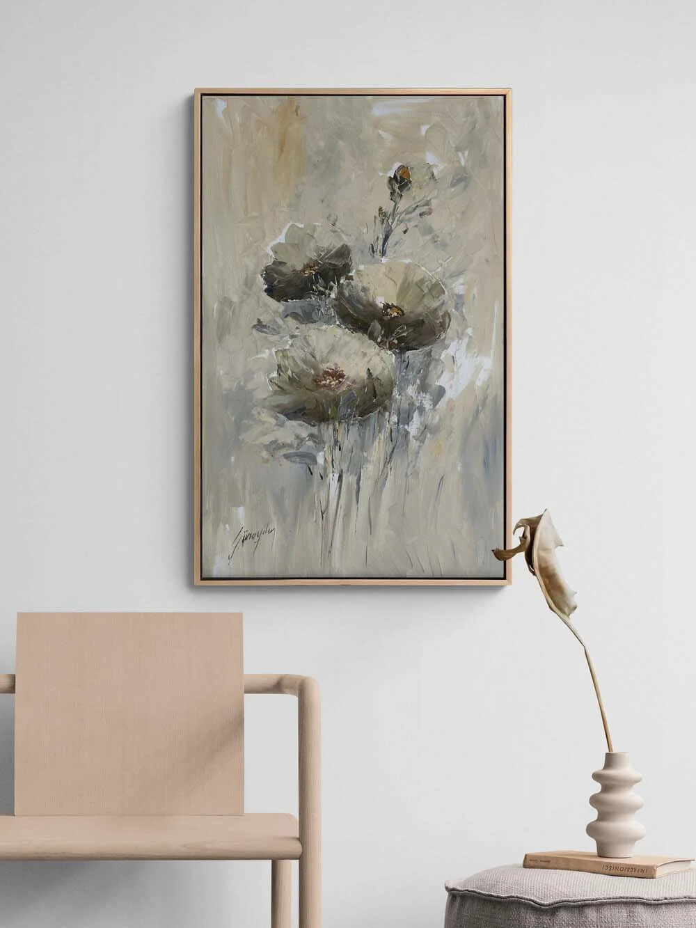 Anemon Çiçeğini Rüyası Yağlı Boya Tablosu