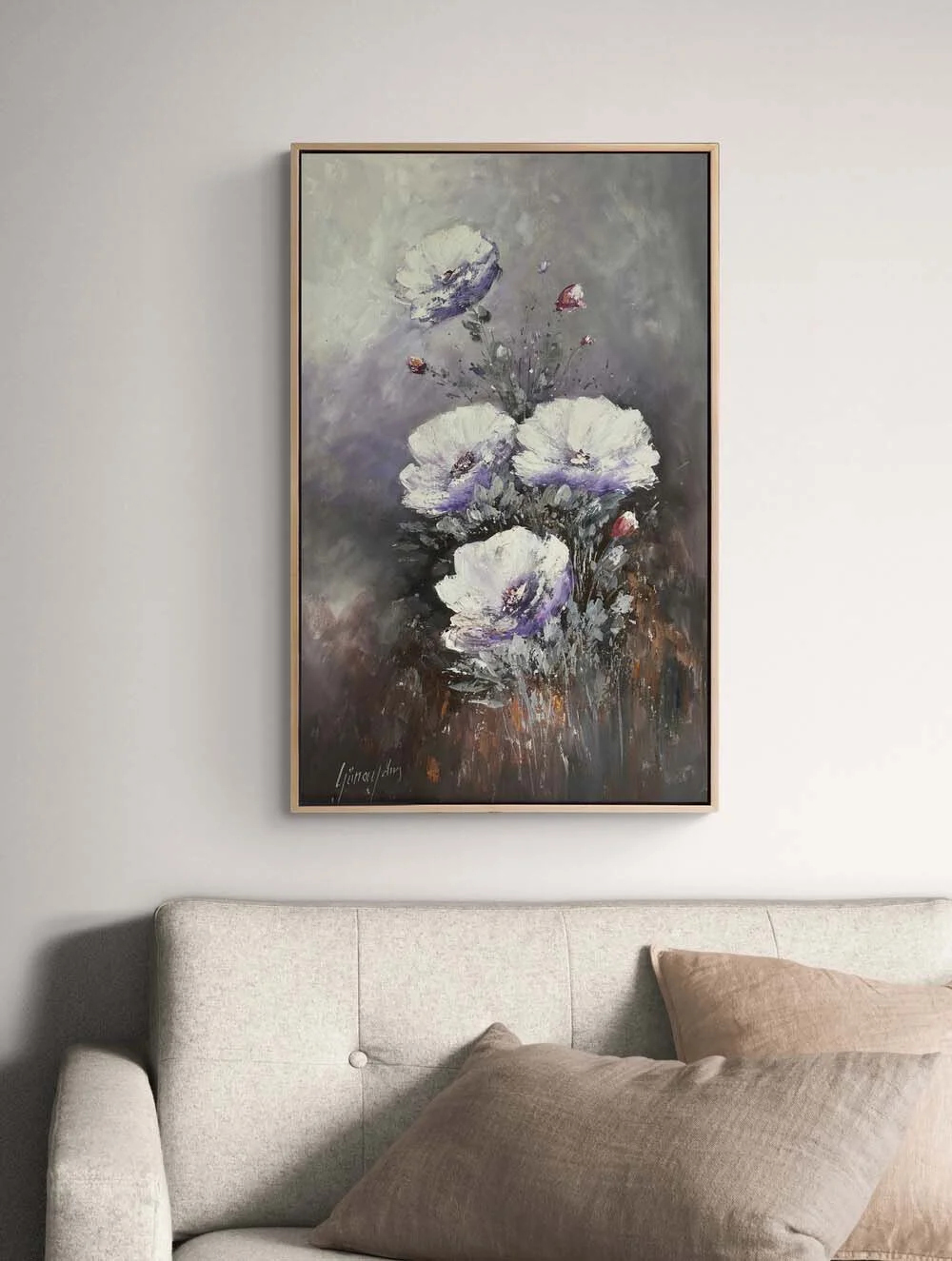 Eflatun Anılar Yağlı Boya Tablosu