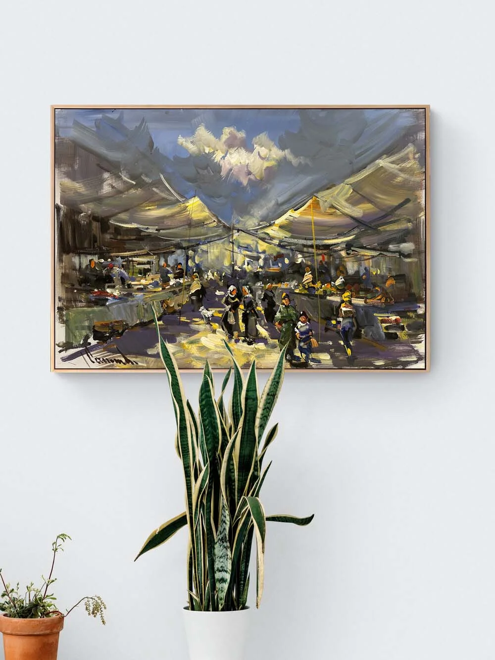 Wednesday Market Oil Painting