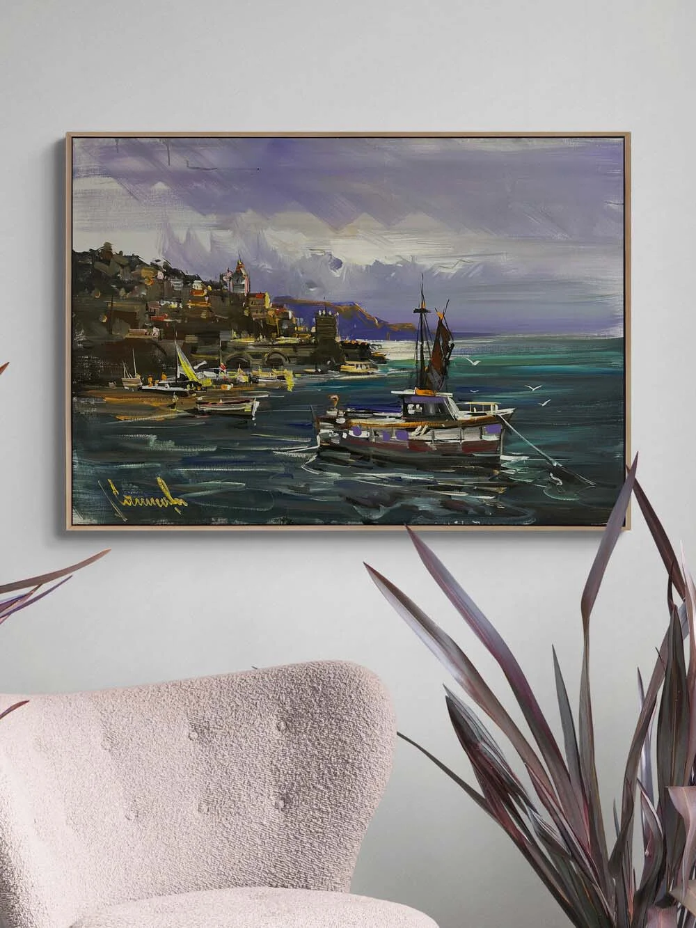 Against the Current Oil Painting