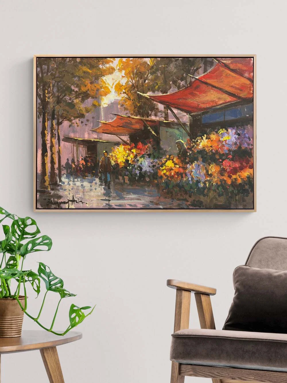 Streets in Bloom Oil Painting