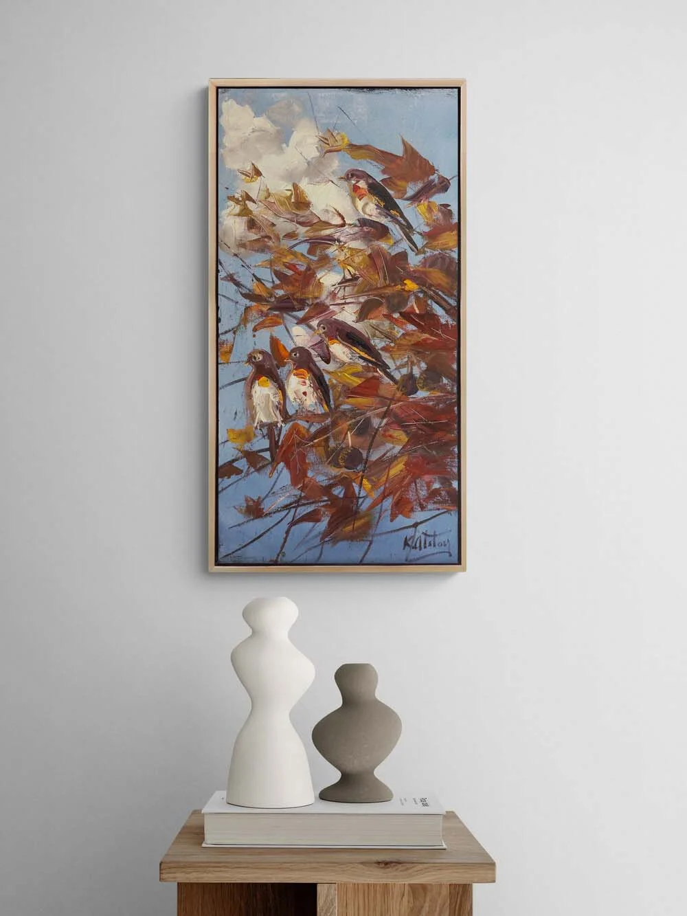 Gölgedeki Kanatlar Yağlı Boya Tablosu