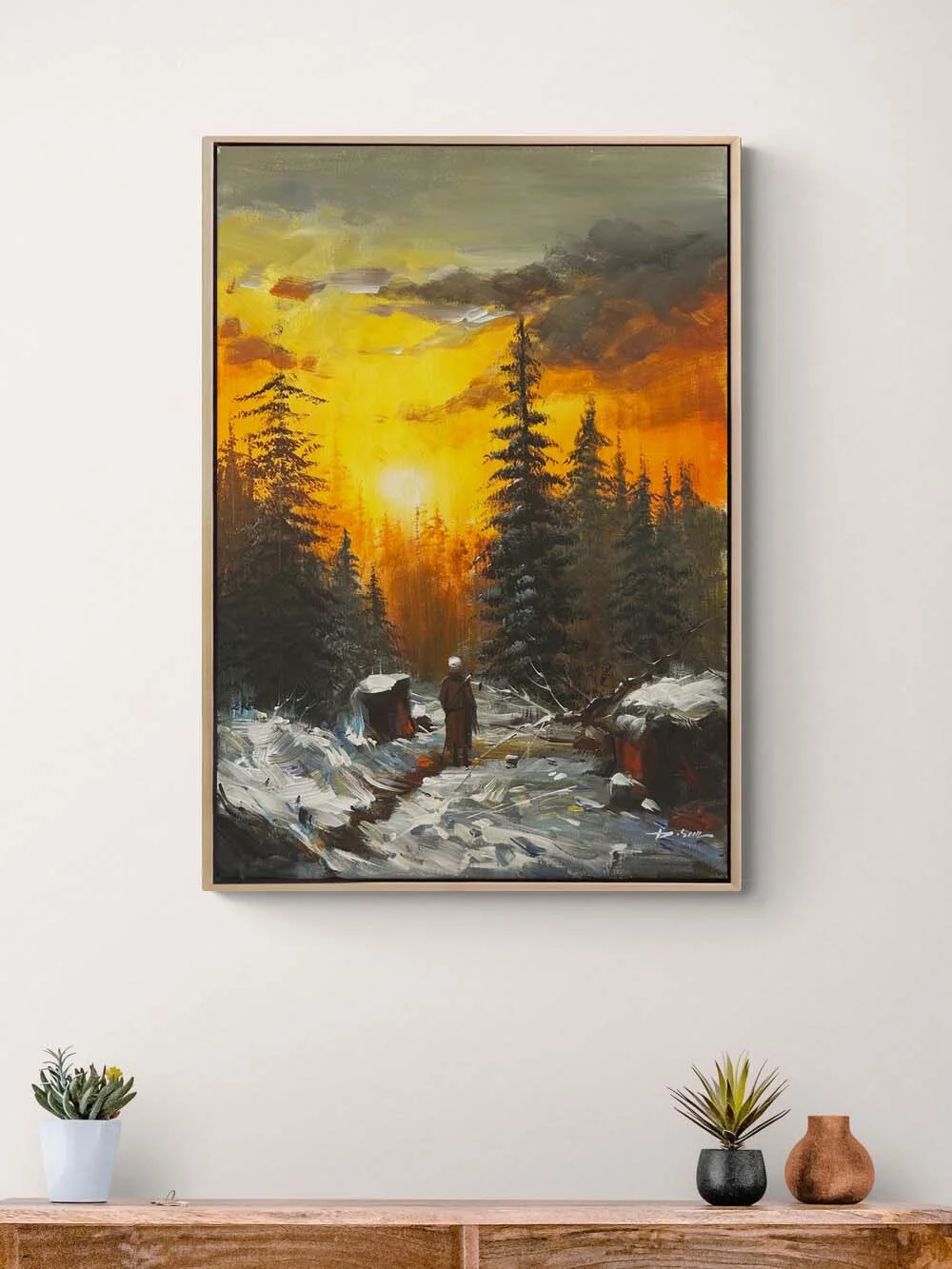 Kar Altında Çamlar Yağlı Boya Tablosu