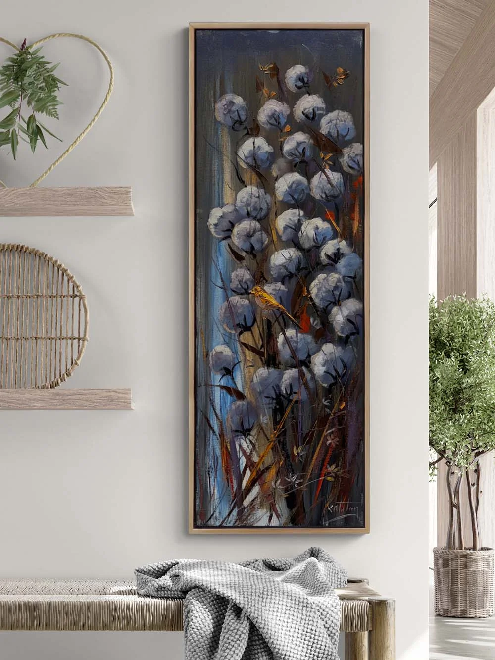 Under the Cotton Flowers Oil Painting