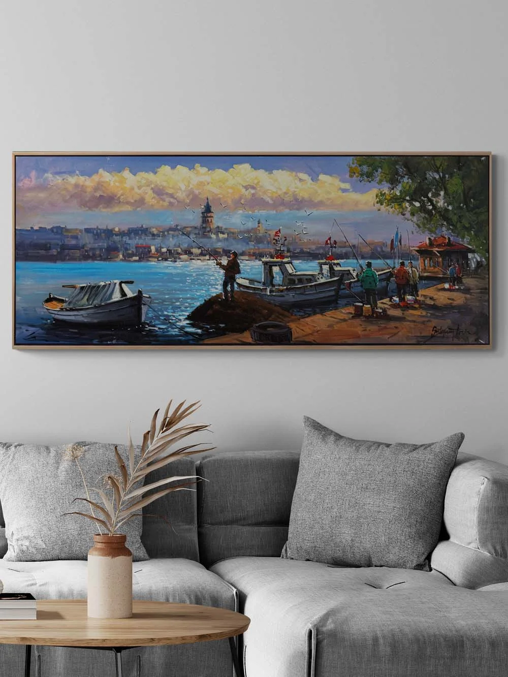Salacakta Balıkçılar Yağlı Boya Tablosu